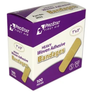 Heavy Woven Adhesive Bandage 1” x3” – 100 Per Box