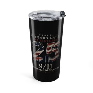 20oz Memorial Police Tribute Tumbler – 9/11 Commemorative Badge Design