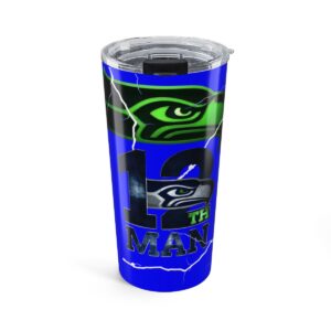 20oz Seahawks 12th Man Tumbler - Insulated Football Fan Travel Cup
