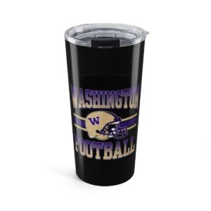 20oz Washington Football Tumbler — Purple Paw & Helmet Insulated Travel Cup