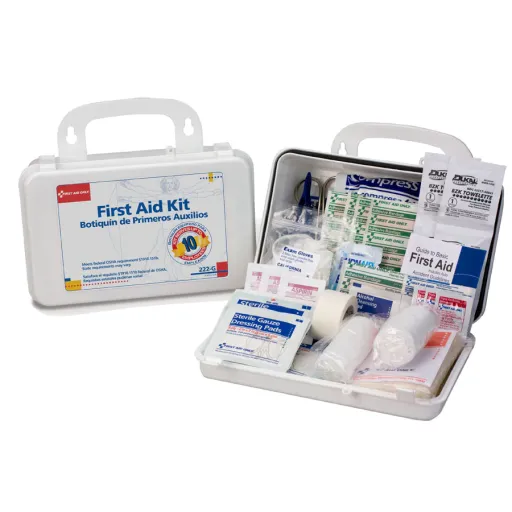 10 Person, 63 piece Bulk Kit, Plastic Case with Gasket - Botiquin de Primeros Auxilios 10 personas