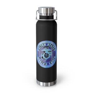 22oz Copper Insulated Bottle — USMC Globe & Anchor Veteran Design