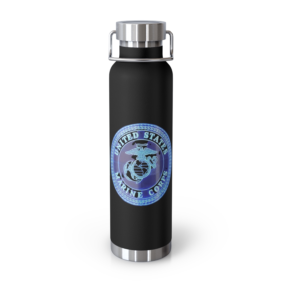 22oz Copper Insulated Bottle — USMC Globe & Anchor Veteran Design