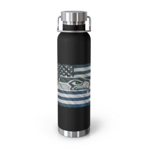 22oz Insulated Water Bottle — Seattle Seahawks Flag Design