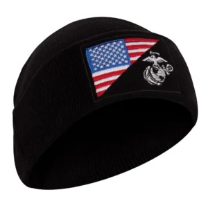 USMC Eagle, Globe and Anchor / US Flag Deluxe Fine Knit