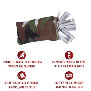 Chlor Floc Military Water Purification Powder Packets