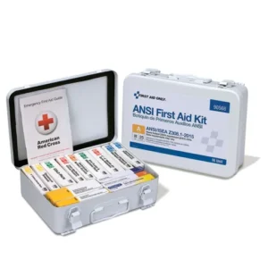16 Unit First Aid Kit, ANSI A, Metal Case