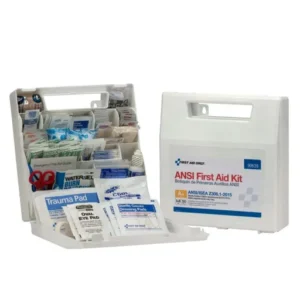 50 Person First Aid Kit, ANSI A+, Plastic Case with Dividers