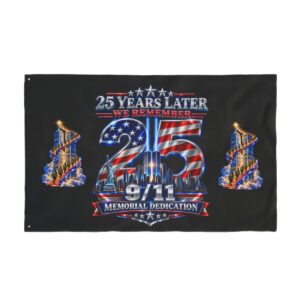 9/11 Memorial Flag — 25 Years Later Double-Sided Tribute