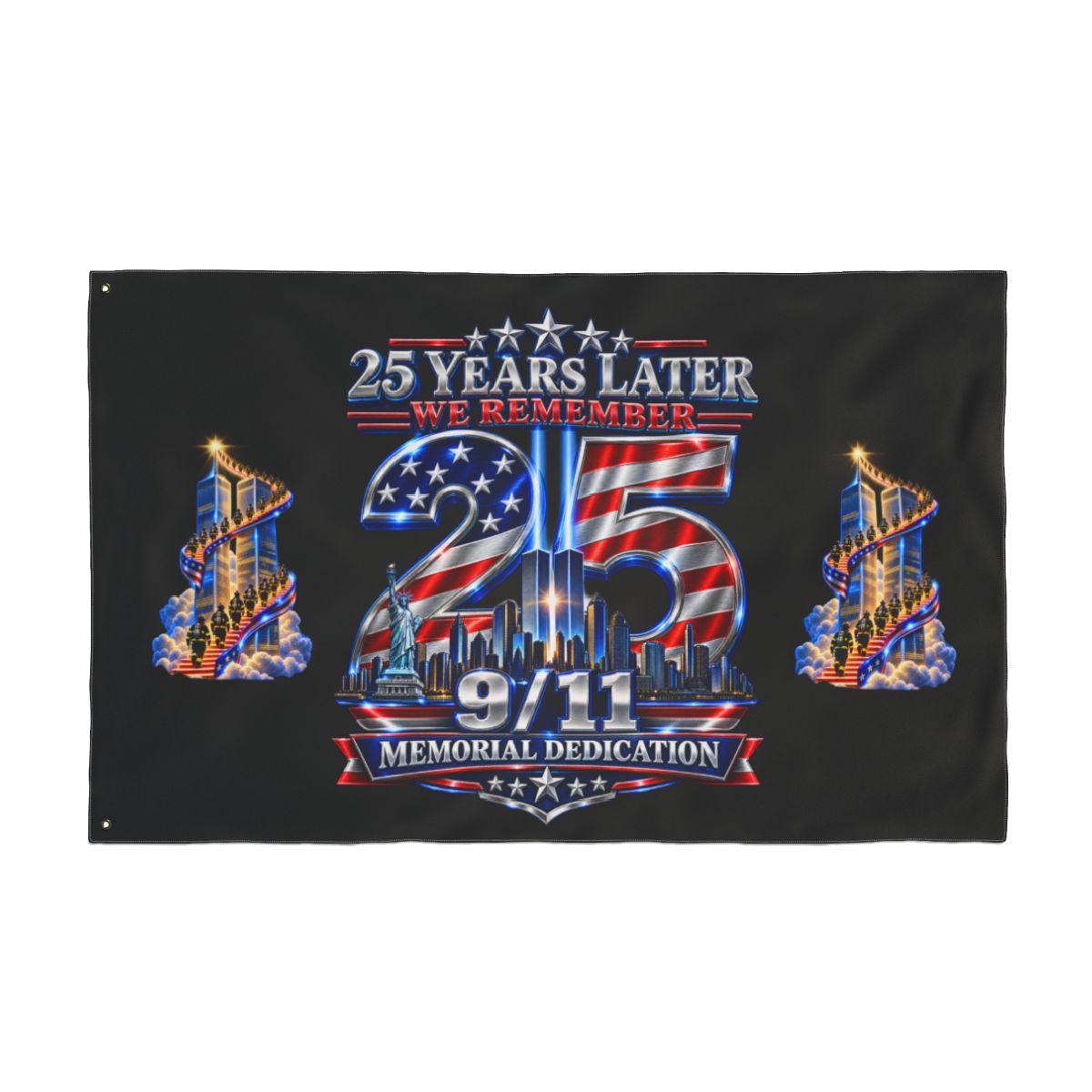 9/11 Memorial Flag — 25 Years Later Double-Sided Tribute
