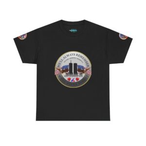 9/11 Memorial T-Shirt — "We'll Always Remember" 25th Anniversary Commemorative Tee