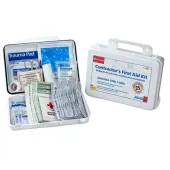 Bilingual Contractor's First Aid Kit - 25 person - 176 Pieces (plastic)