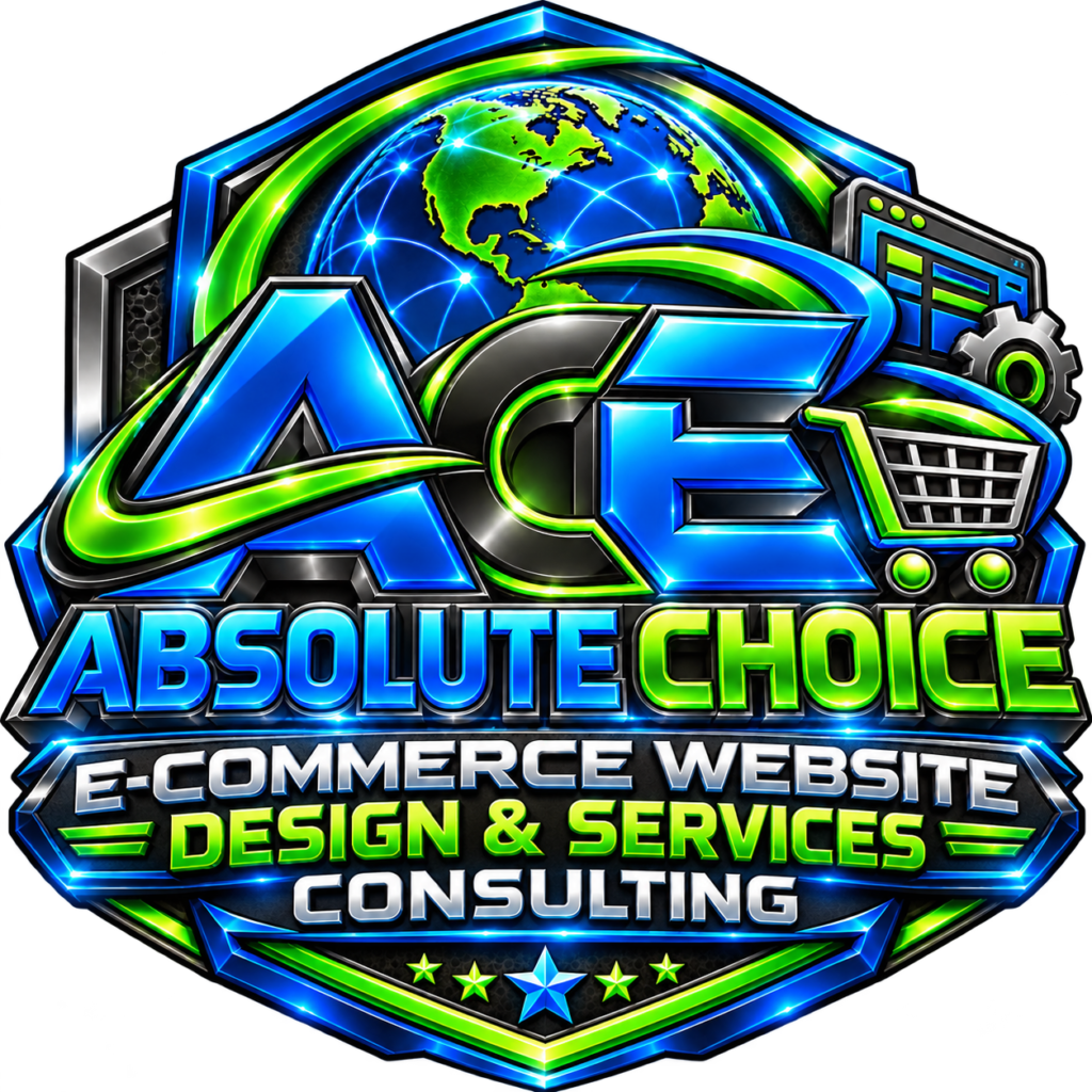 ACE Absolute Choice E-Commerce Website Design and Services Consulting logo