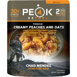 Creamy Peaches and Oats Serves Two
