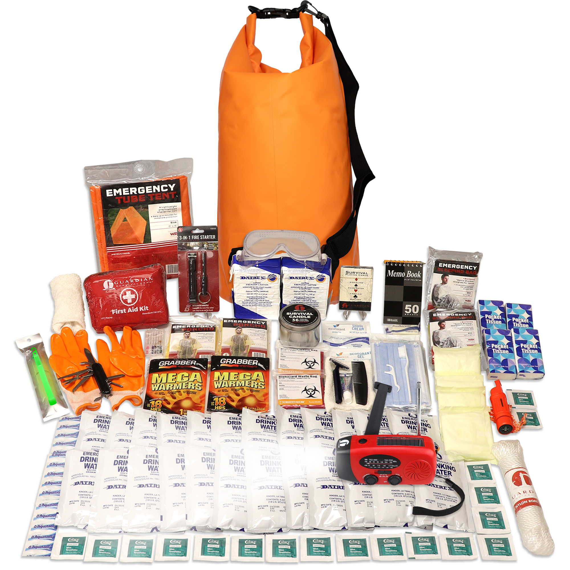 2 Person Comfort Survival Kit, Dry Bag