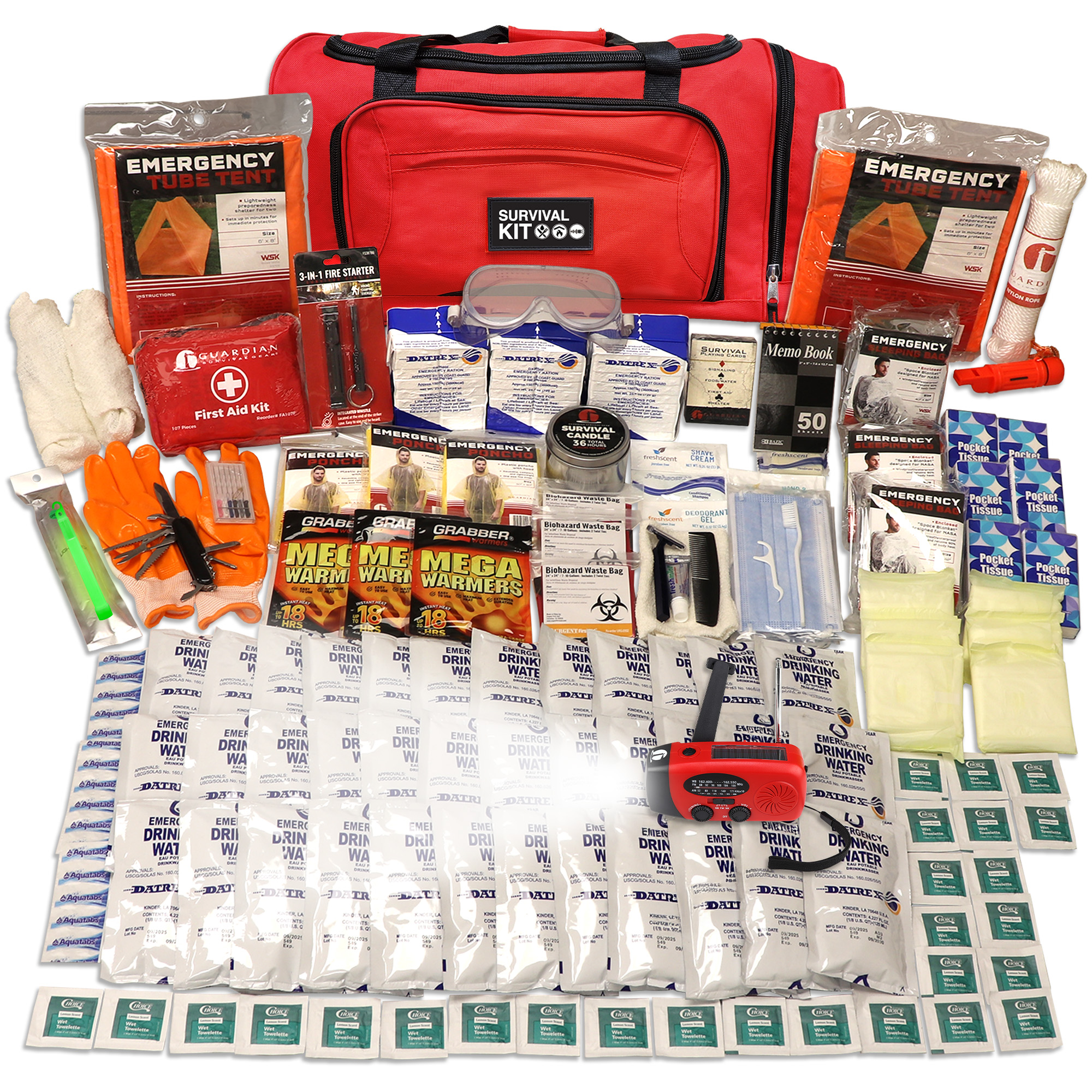3 Person Comfort Survival Kit, Rolling Bag