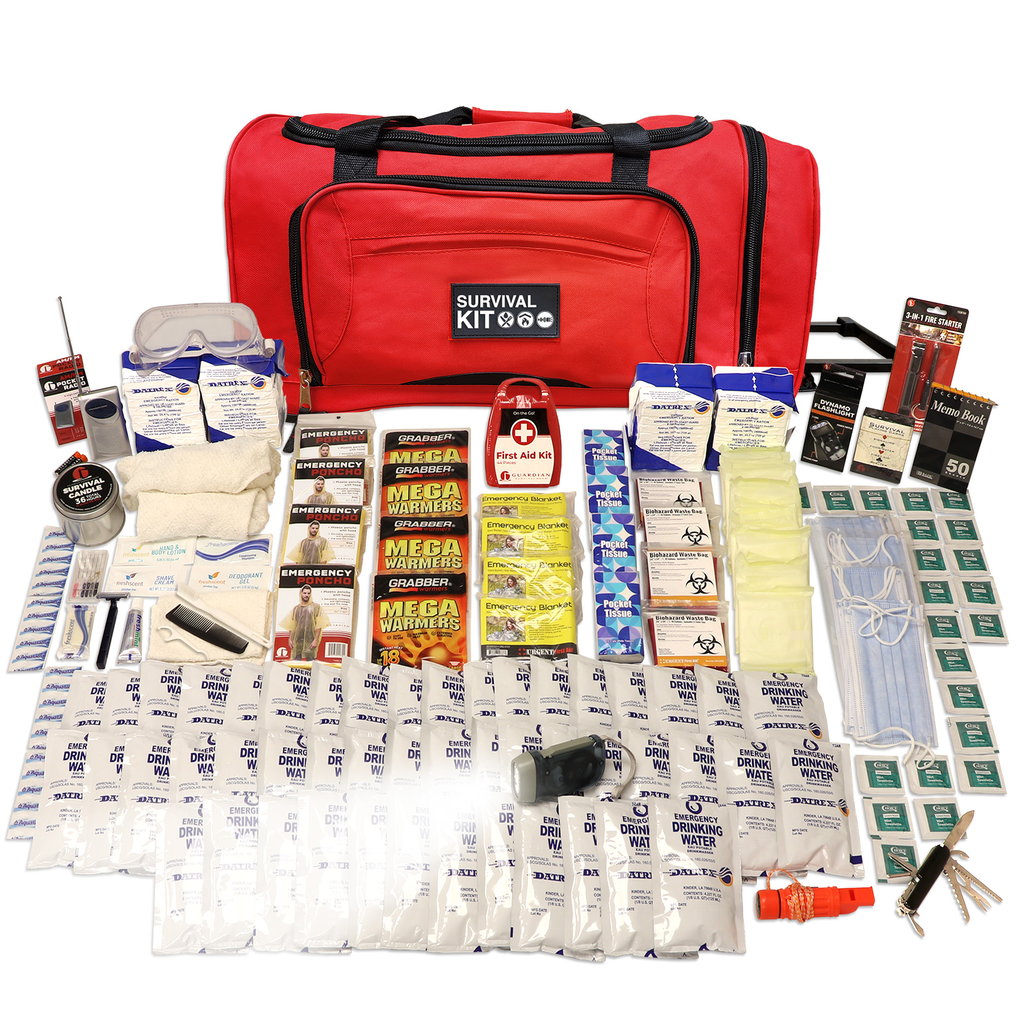 4 Person Essential Survival Kit, Rolling Bag