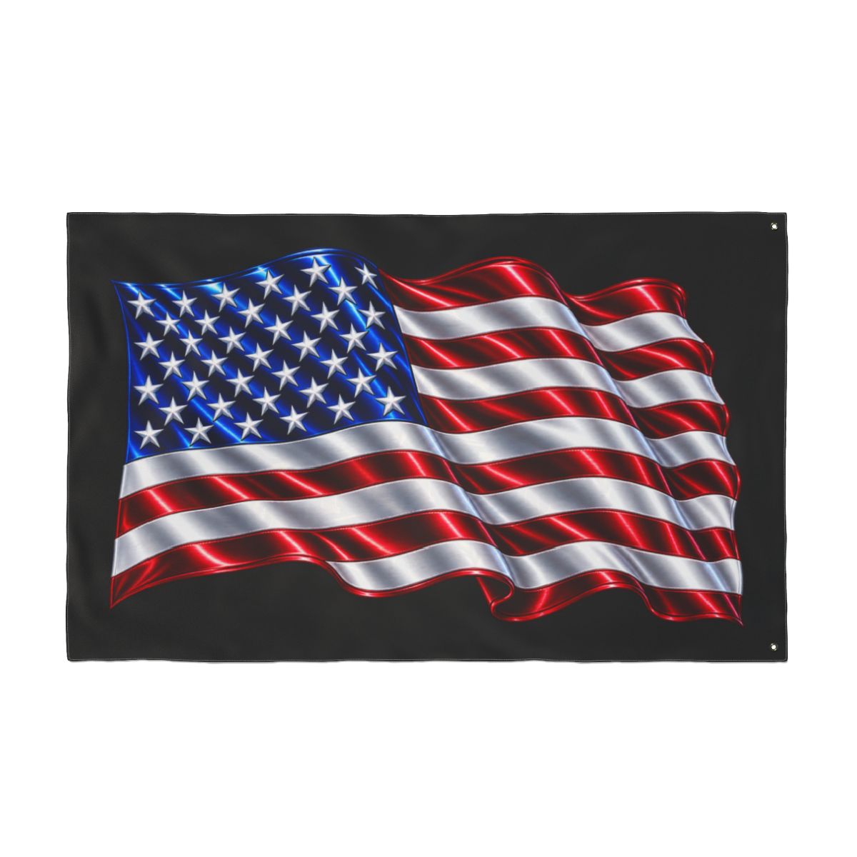 Army Vet Double-Sided Flag – American Eagle, Dog Tags & US Flag — back