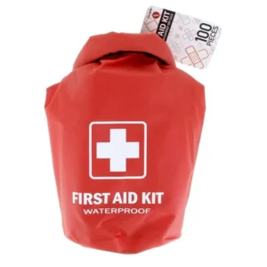 All Purpose First Aid Kit, Waterproof Dry Bag, Red, 100 Pieces