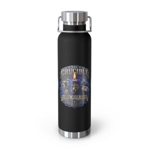 Insulated 22oz Bottle — 'The Crucible' Flame Crest Design
