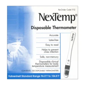Thermometer, 3-1/2" disposable, single-use, 1 each
