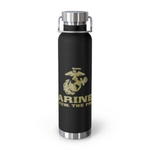 Marine Corps 22oz Copper Vacuum Insulated Bottle – 'Marines: The Few, The Proud' Stainless Lid