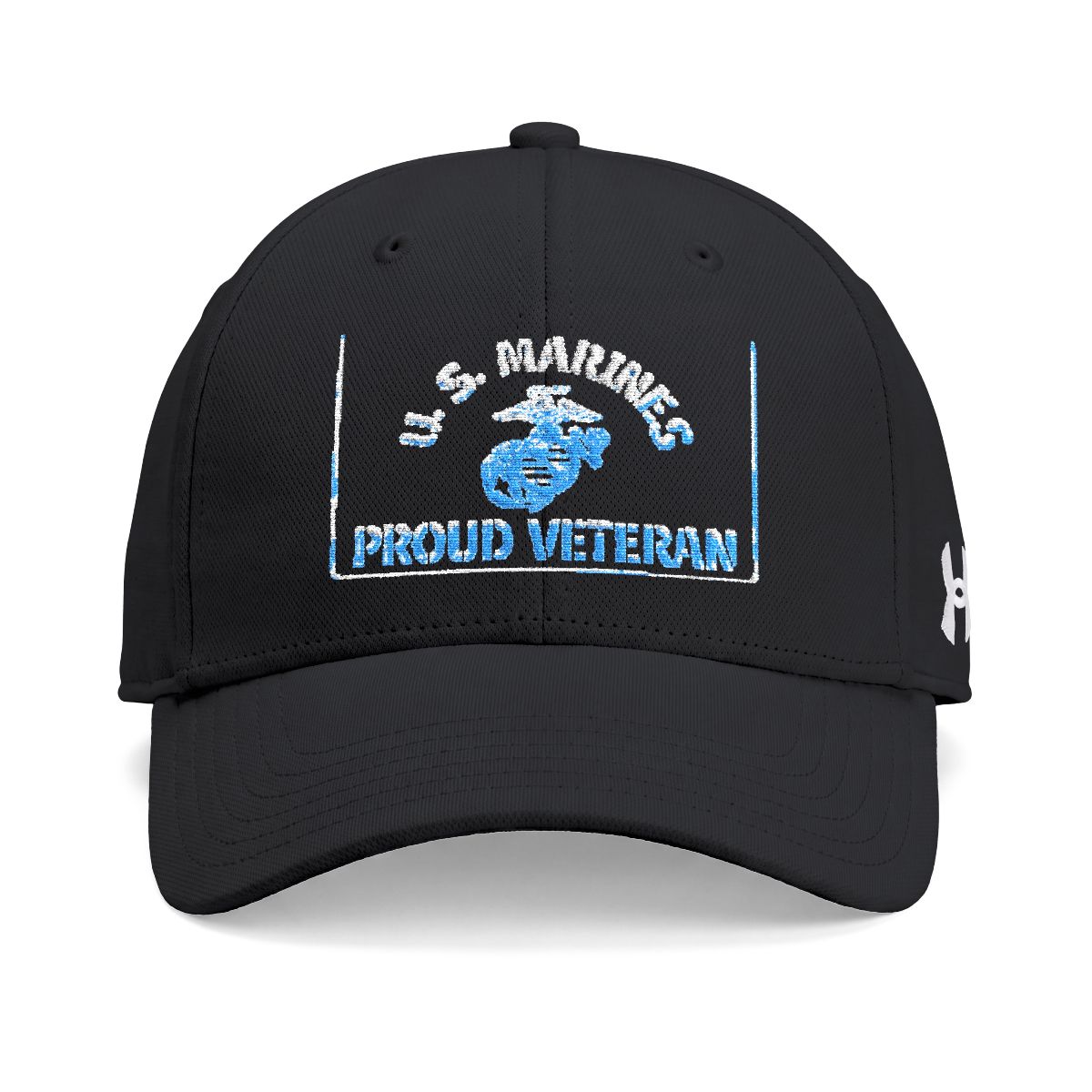 Proud Veteran Marine Corps Cap — Under Armour Team Blitzing Hat