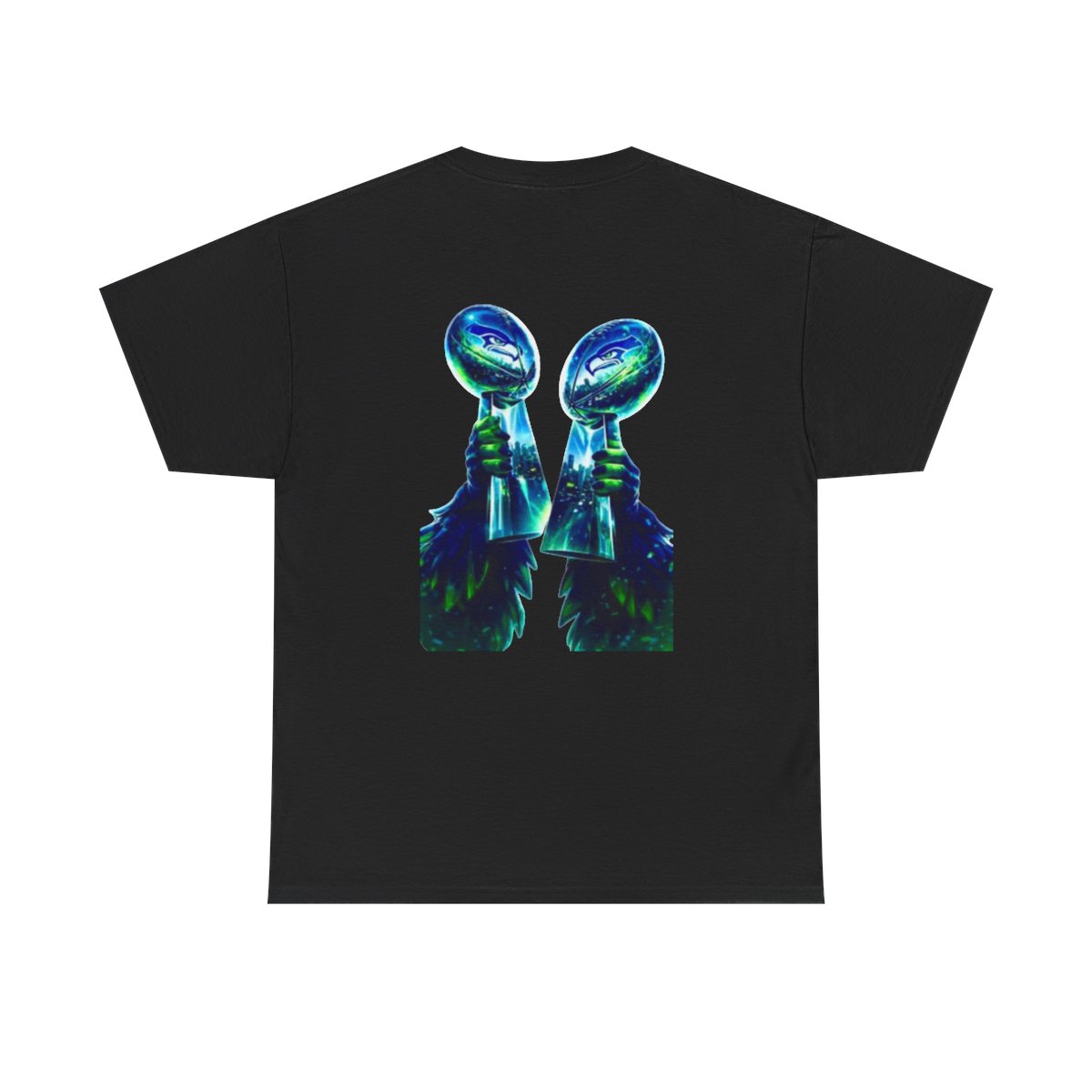 Seahawks Heart & Lombardi Trophy T-Shirt — back