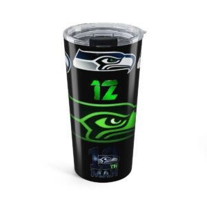 Seattle Seahawks 20oz Tumbler — 12th Man Logo Insulated Travel Cup