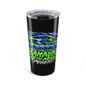 Seattle Seahawks 20oz Tumbler — Neon Logo Insulated Travel Cup