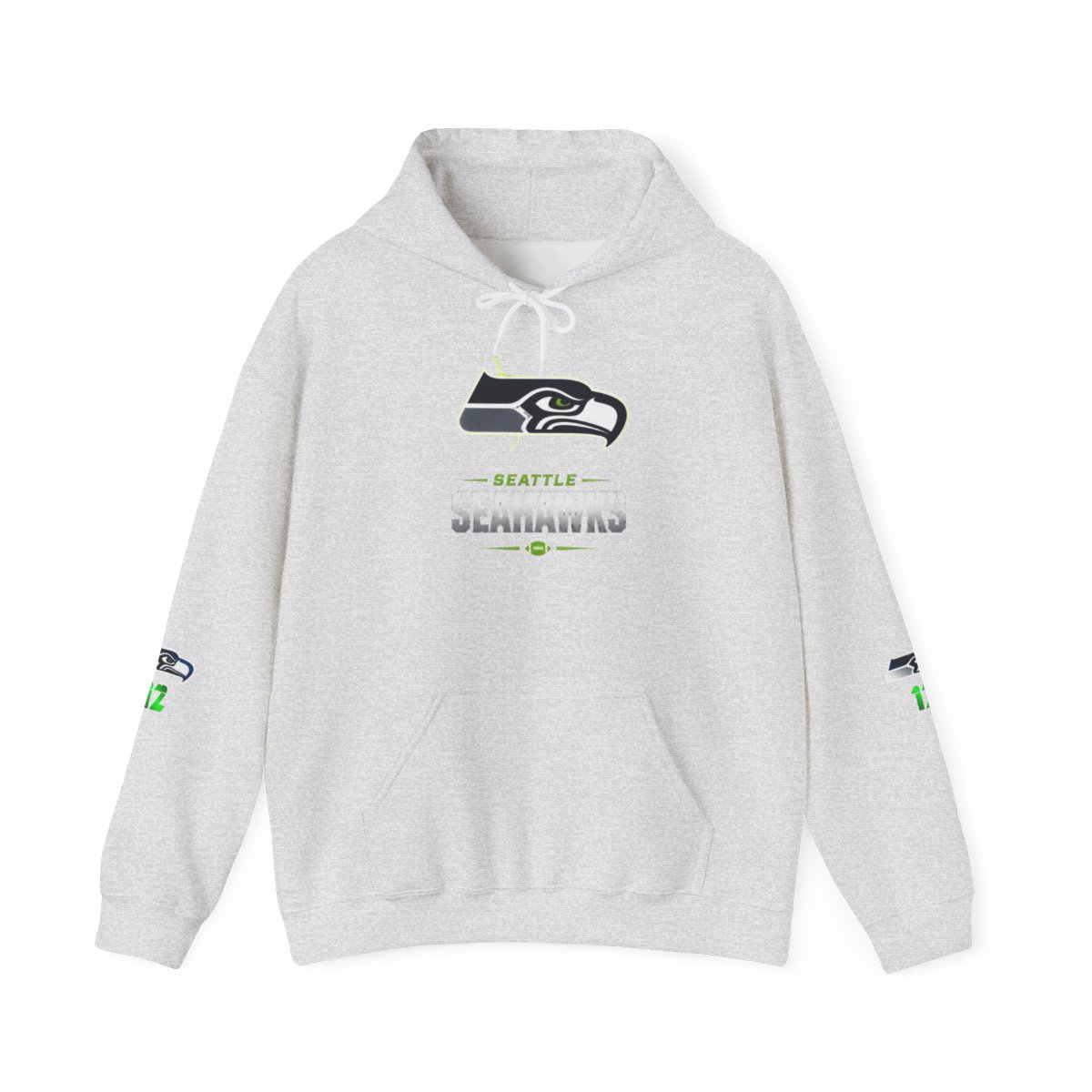 Seattle Seahawks Hoodie – '12th Man Go Hawks' Fan Pullover — front