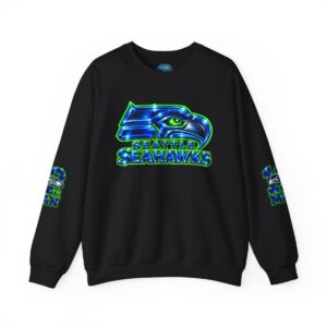 Seattle Seahawks Neon Logo Crewneck Sweatshirt