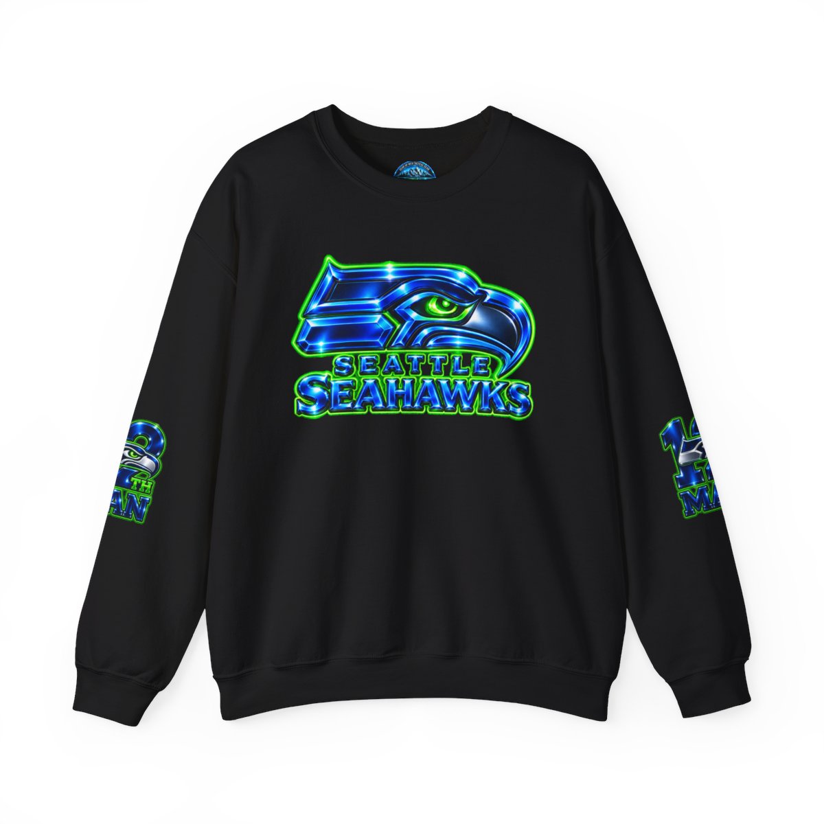 Seattle Seahawks Neon Logo Crewneck Sweatshirt