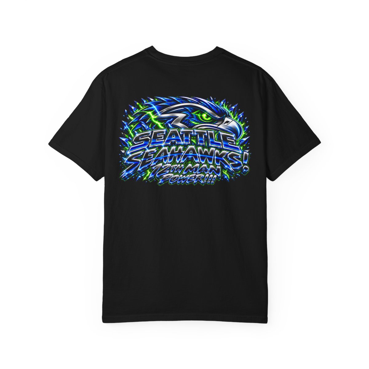 Seattle Seahawks Neon Logo T-Shirt — back