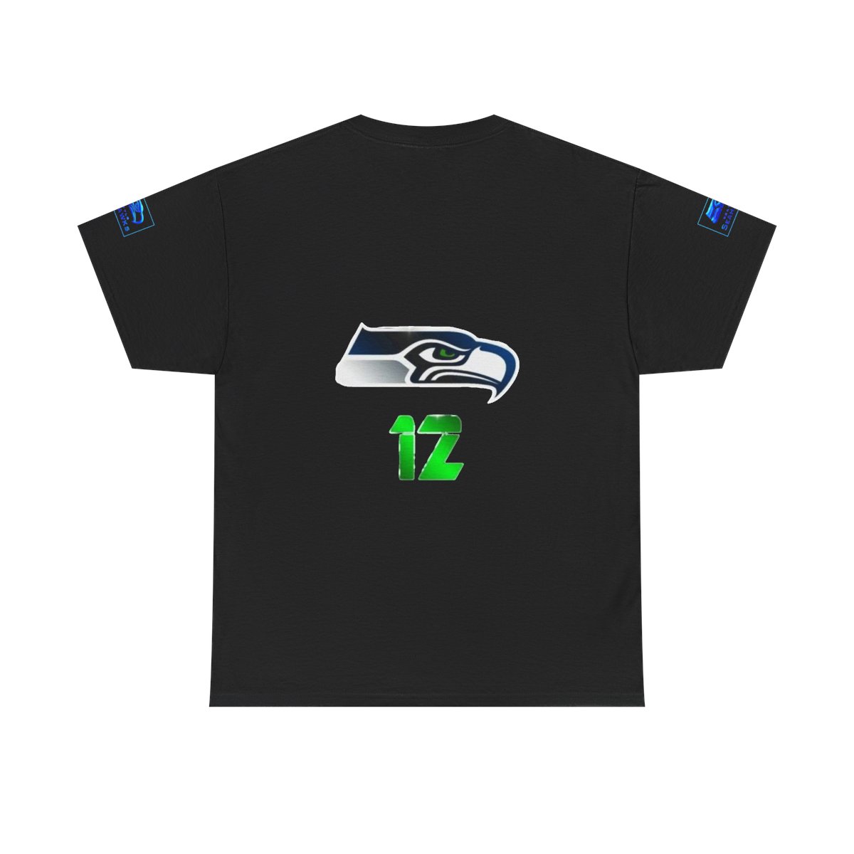 Seattle Seahawks T-Shirt — Team Logo 12th Man Fan Tee — back