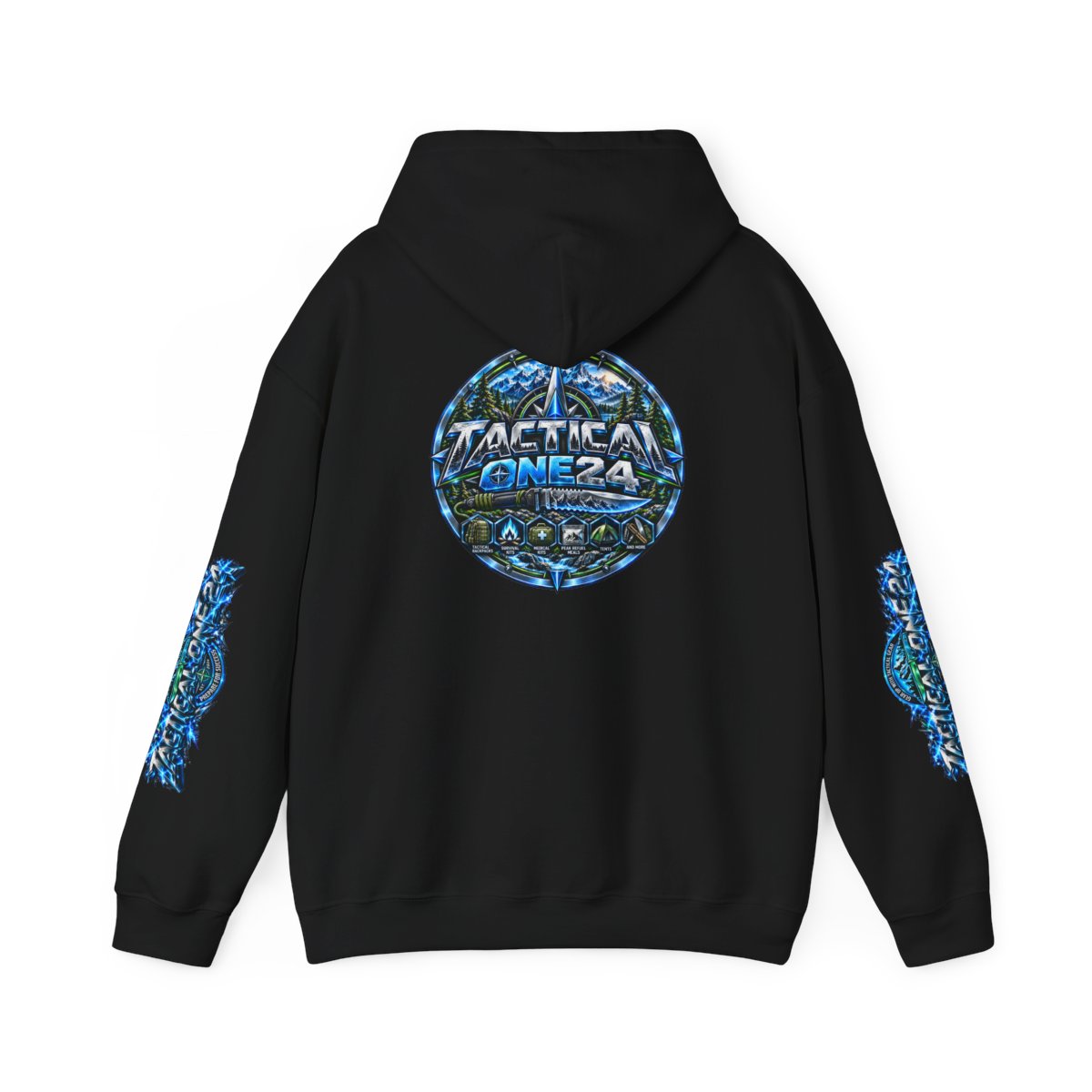 Tactical One-2A Graphic Hoodie — Military/Outdoor Tactical Logo Pullover — back