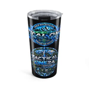 Tumbler — Tactical ONE24 Blue Emblem 20oz Insulated Travel Cup