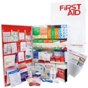 4 Shelf Industrial ANSI B+ First Aid Station with Door Pockets