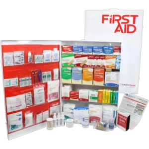5 Shelf Industrial ANSI A+ First Aid Station with Door Pockets