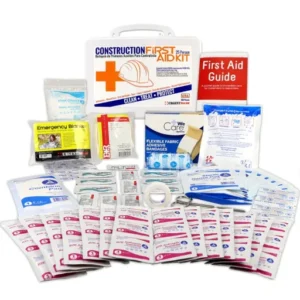 Bilingual OSHA Contractors First Aid Kit for Job Sites up to 25 People – Gasketed Plastic, 180 pieces