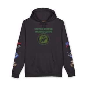 US Marine Corps OoRAH! Hoodie — Camouflage Military Pullover with Eagle Globe & Anchor