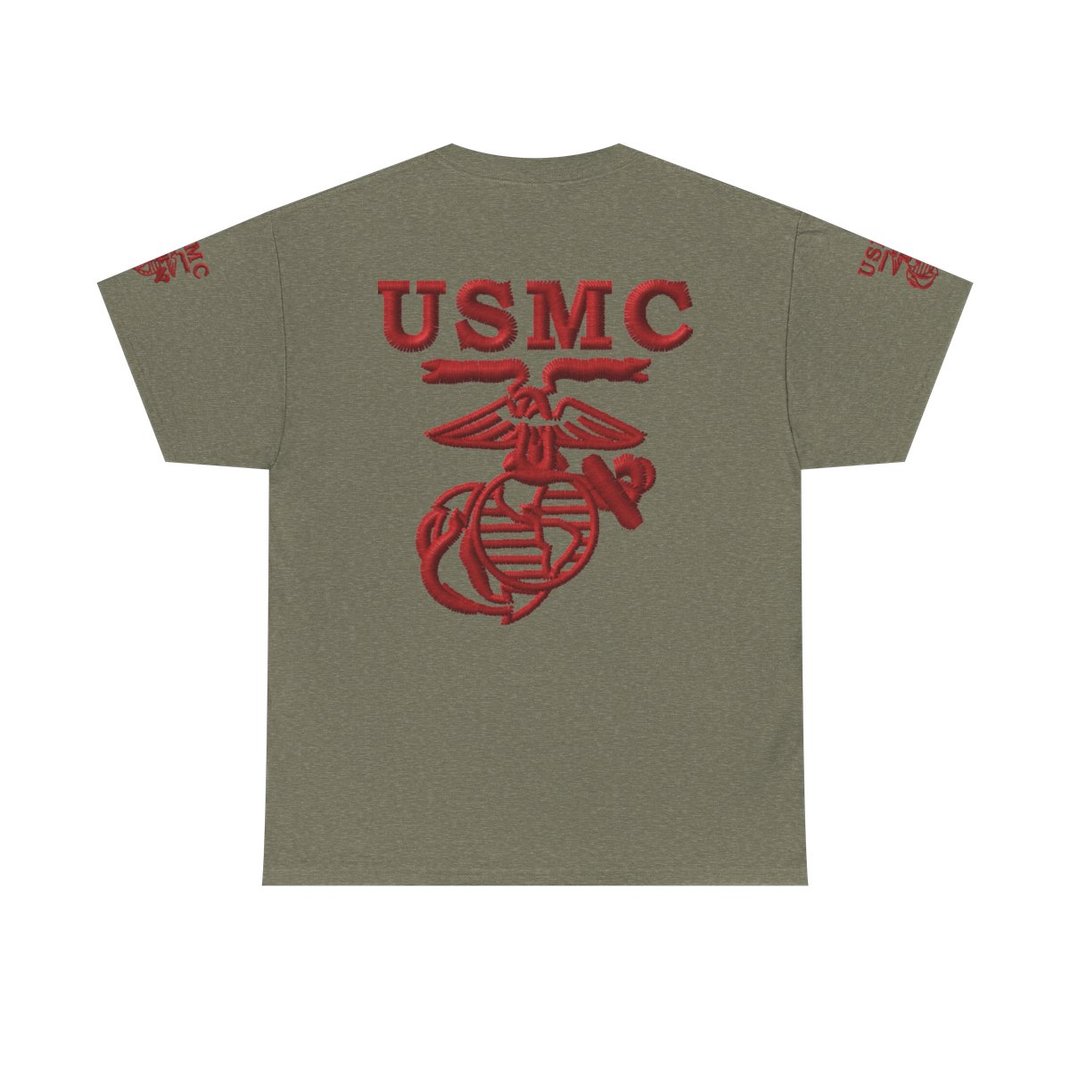 USMC Eagle Globe Anchor T‑Shirt — American Flag Motorcycle Semper Fi Tee — back
