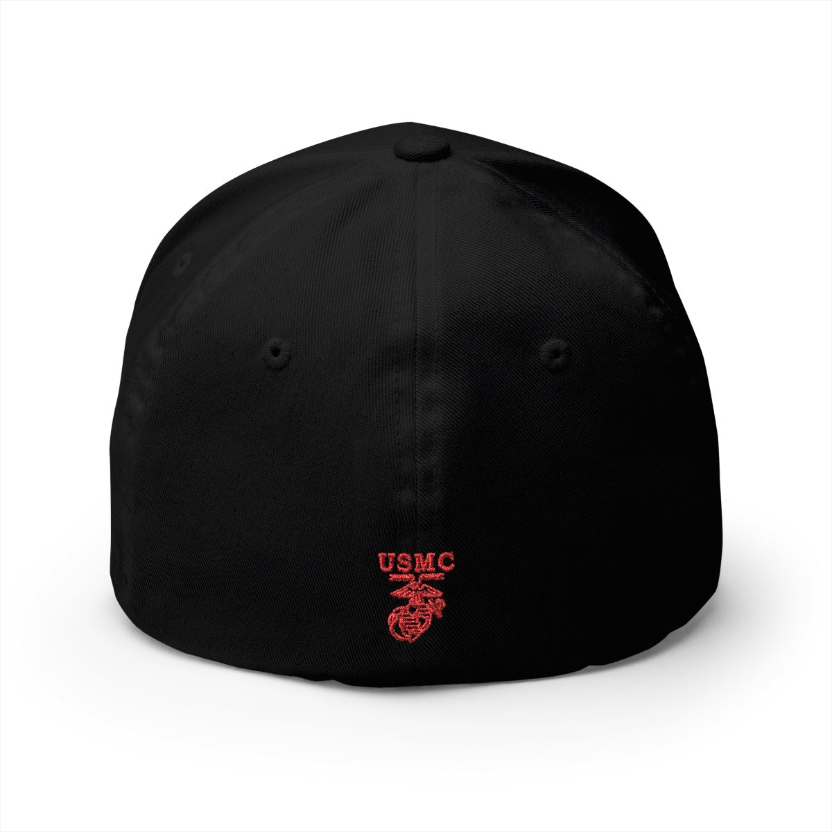 USMC Embroidered Baseball Cap with Eagle Globe Anchor — Military Veteran Hat — back