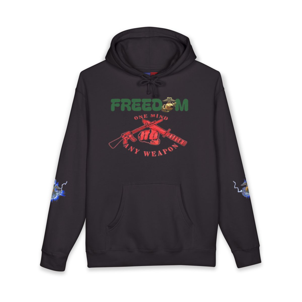 USMC Freedom Hoodie – "One Nation, Many Weapons" Military Pride Pullover