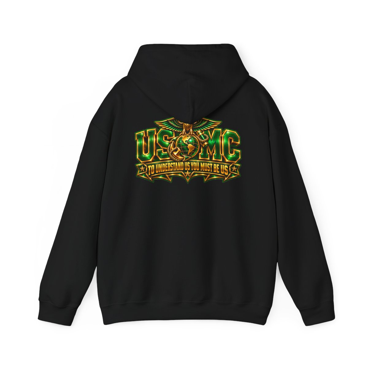 USMC Marines Military Pride Hooded Sweatshirt — back