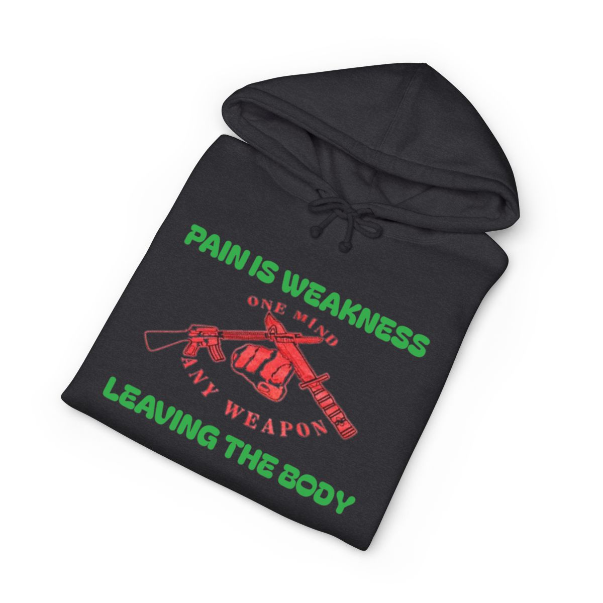 USMC Semper Fidelis Hoodie - "Pain Is Weakness" Military Pullover with Eagle Globe & Anchor